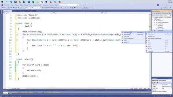Developing Playing Cards and Decks of Cards in C++