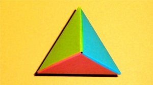 Оригами пирамида Многогранник из бумаги