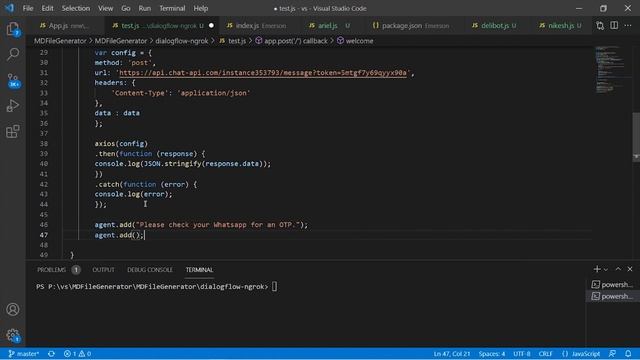 Dialogflow Tutorials: Create OTP verification flow on Whatsapp using Chat API and Dialogflow смотреть онлайн