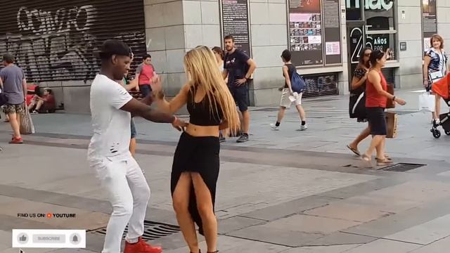 Amazing Cuban Salsa Street Dance. Cubana Salsa Bailar En Madrid