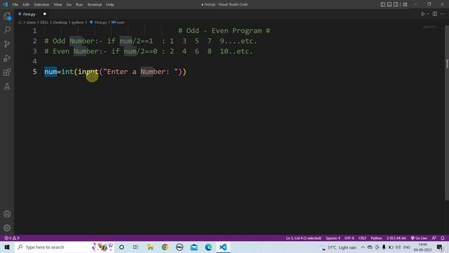 python program to check if a number is odd or even | Learn Coding смотреть онлайн
