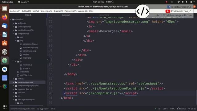 Comprimir calidad de imagen con Javascript. HTML Javascript Bootstrap v5 смотреть онлайн