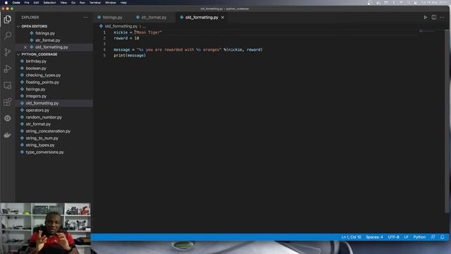 Python Programming 55 : Old Style Formatting смотреть онлайн