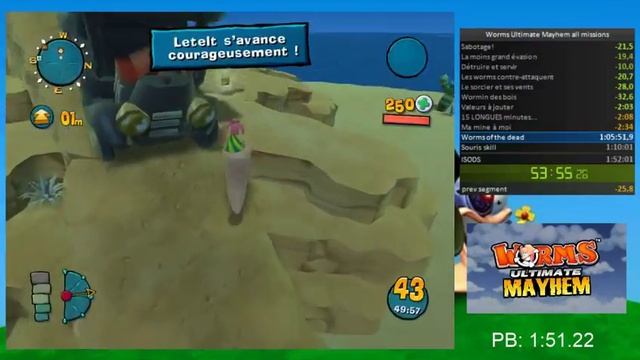 Worms Ultimate Mayhem All Missions Speedrun in 1:48:32 смотреть онлайн
