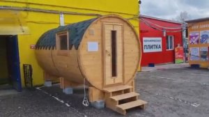 #ОБЗОР #Баня-бочка 4 метра