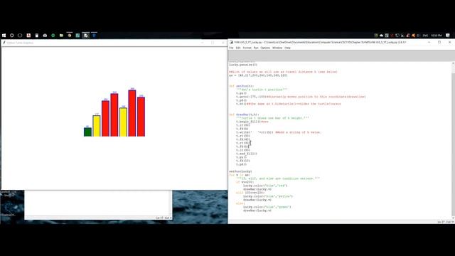 Python w/ Lucky - Colorful Bar Chart w/ the Turtle Module смотреть онлайн