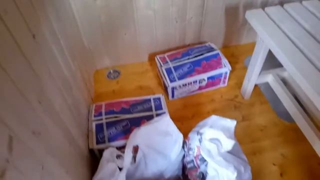 Каркасная баня Карелия 5,0 x 2,4 цвета орех+белый смотреть онлайн
