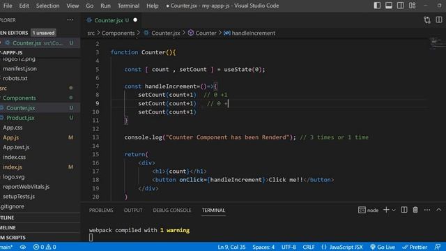 useState && Queueing a Series of State Updates in React JS || React batches state updates смотреть онлайн