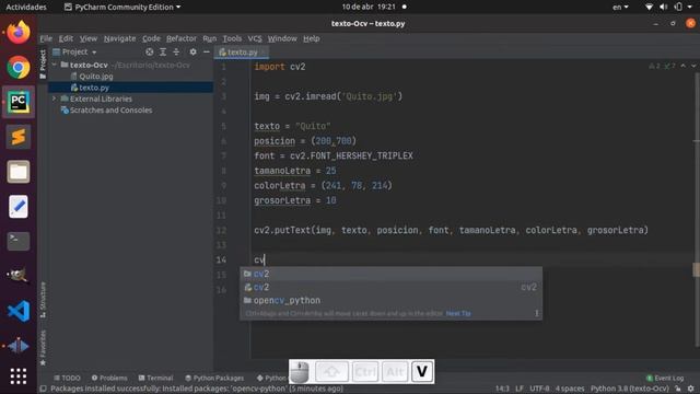 Cómo agregar texto a una imagen | Python- openCV (putText) смотреть онлайн