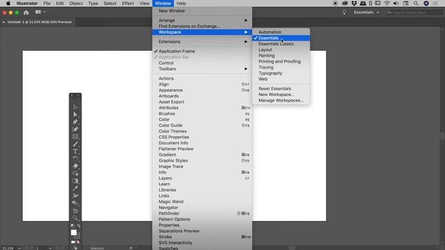 Reset Illustrator Panels to Default Layout (Reset Workspace) смотреть онлайн