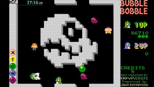Bubble Bobble (PC version) SpeedRun 54:36 смотреть онлайн