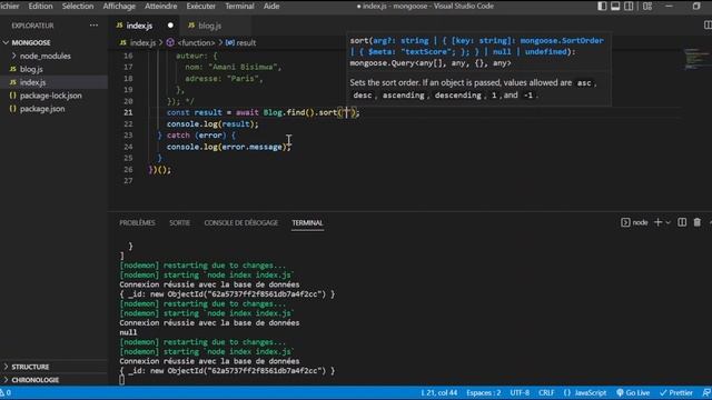 #4 Cours Mongoose : Les requêtes | NodeJs | MongoDB | Tutoriel Français смотреть онлайн