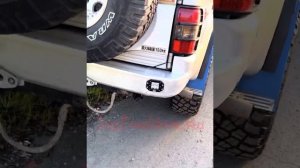 Силовой алюминиевый бампер Pajero 2 задний