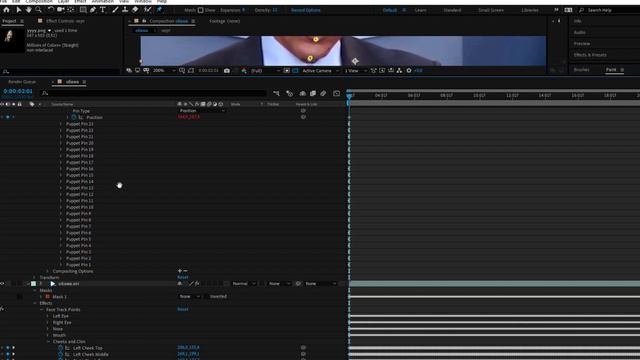 Face tracking + Puppet Position Pin Tool After Effects Tutorial Инструмент (Марионетка)-булавка смотреть онлайн