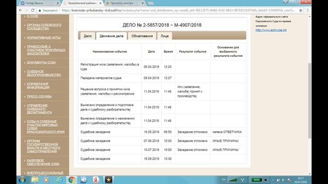 "Без меня, меня судили" заранее готовое решение суда г.Краснодар смотреть онлайн