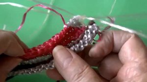 Коврик из полипропиленовой пряжи тунисским крючком. Часть 1.