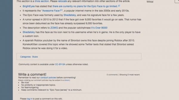 ROBLOX EPIC FACE (RARE ROBLOX CLASSICS)