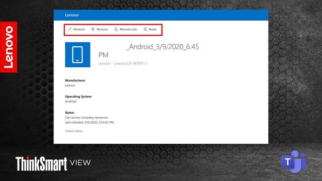 ThinkSmart View - Admin Settings смотреть онлайн