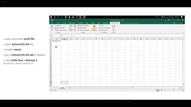 ExExcel-SNAD - Microsoft Excel Password Remover (Unprotect Workbook/Sheet) 2017 смотреть онлайн