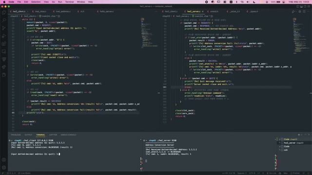 [SOCKET] socket - address conversion program (dotted-decimal to network byte order) смотреть онлайн