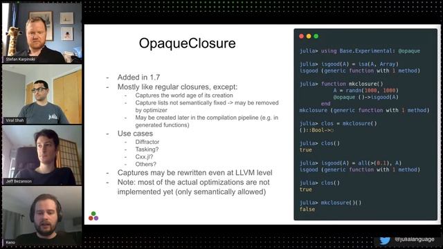 The State of Julia | JuliaCon 2021 | Stefan Karpinksi, Viral Shah, Jeff Bezanson, & Keno Fischer смотреть онлайн