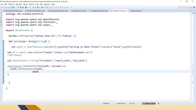 Unifying Different Date formats Dynamically in Spark with Scala | DataFrame | foldLeft смотреть онлайн
