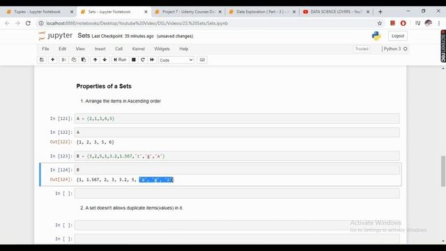 Basic Python Tutorial - 5 ... Sets in Python || Examples | Properties | Functions - Remove, Pop, Ad смотреть онлайн