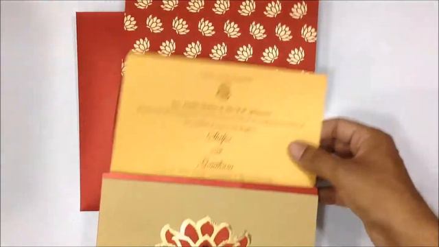 Lotus Laser Cut Wedding Invitation смотреть онлайн