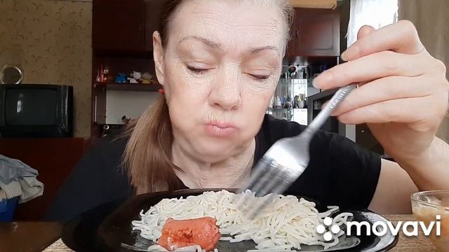 #Mukbang Tatyana Eats #Pasta #сосиски #mukbang #food