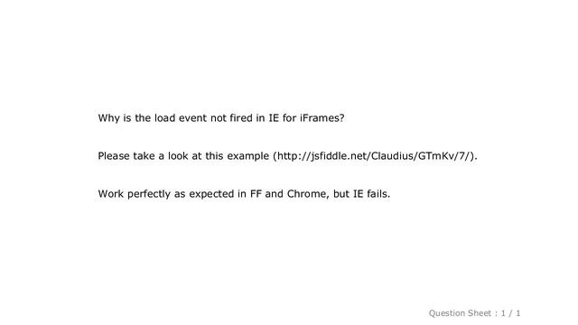 jQuery : Load event for iFrame not fired in IE смотреть онлайн