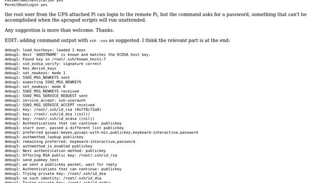 Unix & Linux: SSH passwordless root login gets "Permission denied (publickey)." смотреть онлайн