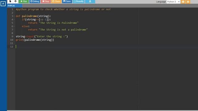 Python Program to Check a String is Palinrome or Not || Tamil смотреть онлайн