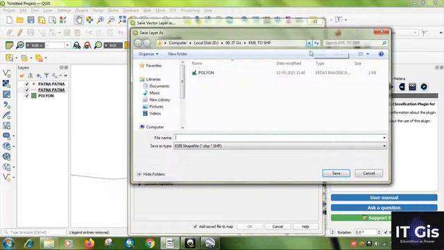 Export to KML in QGIS 3.16 || KML to SHP Conversion in QGIS || IT GIS смотреть онлайн