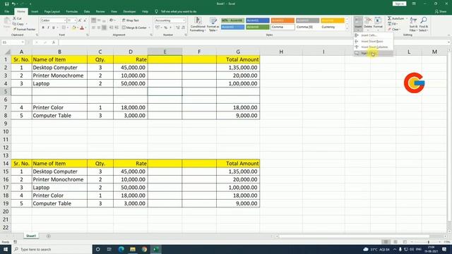 Excel Home Tab - Insert and Delete Commands in Excel | Part-20 | Excel Full Course in Hindi смотреть онлайн