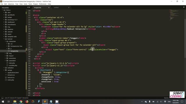 TUTORIAL MEMBUAT DATEPICKER смотреть онлайн