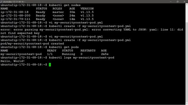 11 SecurityContext in Kubernetes смотреть онлайн