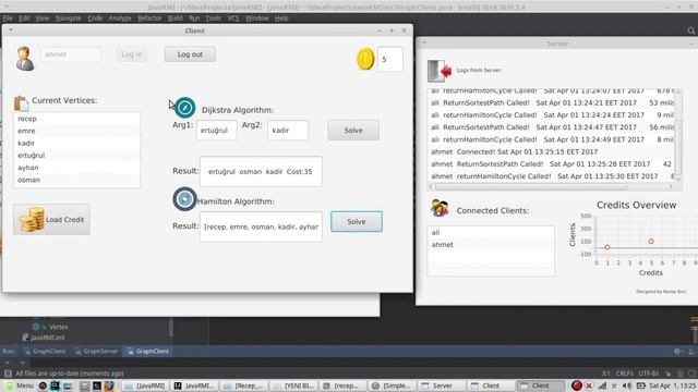 Java RMI client-server Graphical User Interface Program смотреть онлайн