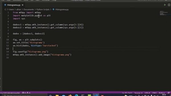 Integração Python-Minitab. Como gerar gráficos do Python dentro dos projetos do Minitab.