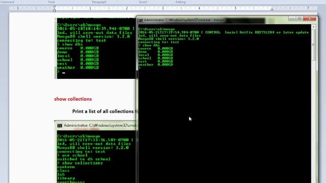 SHOW COLLECTIONS MONGODB TUTORIAL смотреть онлайн