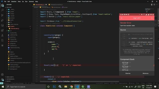 CRUD App Using Firebase in React Native हिंदी में | INSERT Data in Realtime Database смотреть онлайн