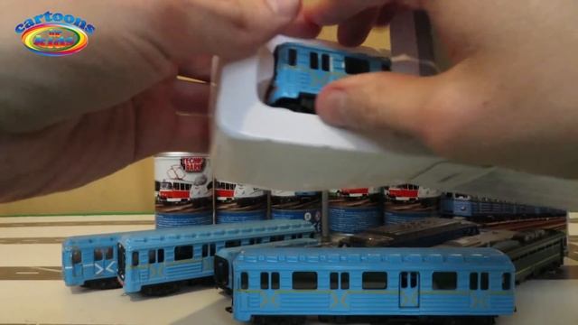 Вагон Метро 7й и игрушки машинки Городской транспорт. Железная дорога и поезда для детей. Metro смотреть онлайн