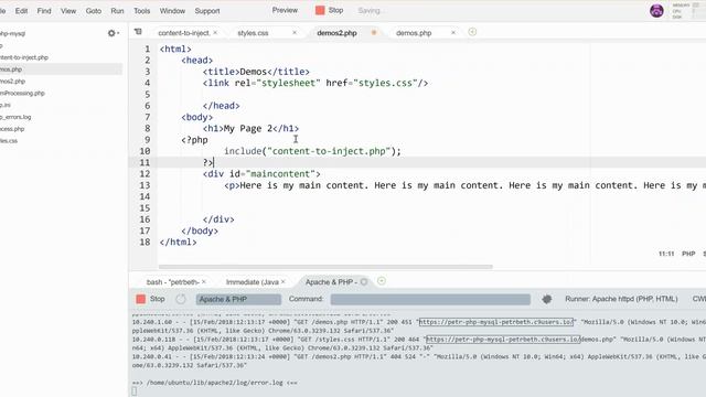 PHP Include смотреть онлайн