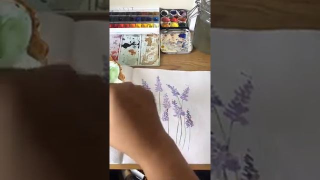 Day 31 Come Paint with Me: Lavender field and a Cute Lavender bouquet смотреть онлайн