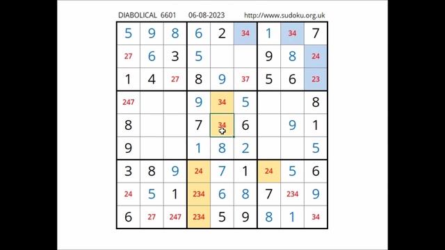 Sudoku diabólico 06/08/2023 смотреть онлайн