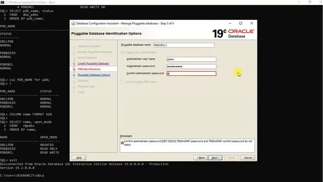 CREATING PLUGGABLE (PDB) DATABASE IN ORACLE 19C USING DBCA || WINDOWS 10 || DBA FROM INDIA || смотреть онлайн