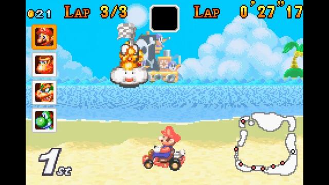 Mario Kart Super Circuit Gameplay Walkthrough Part 1 - Mario! 50cc Mushroom Cup! смотреть онлайн