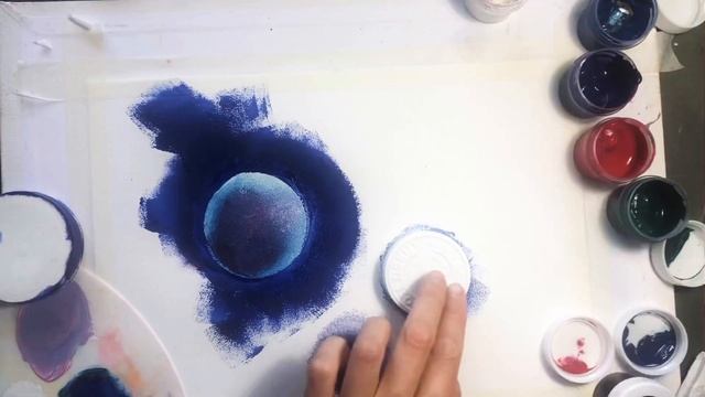 Космос гуашью смотреть онлайн