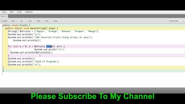 My Favorite Fruits Using Arrays in Java смотреть онлайн