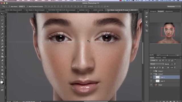 How To Resize and Reposition Eyes in Photoshop - Retouching Eyes (Part 4) смотреть онлайн