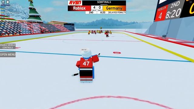 Holiday pond hockey semi-finals and getting 2 goalie goals in one game (Ro-hockey world tour) смотреть онлайн